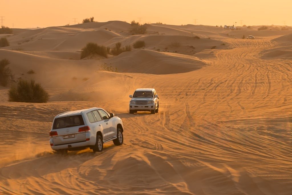 Dune bashing in desert safari Dubai packages with 4x4